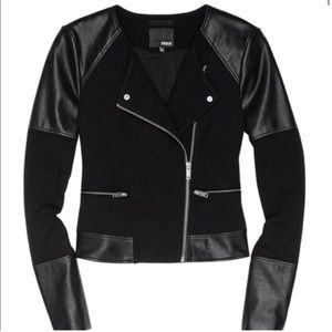 Aritzia Wilfred Free Leona Black Moto Jacket Size XS